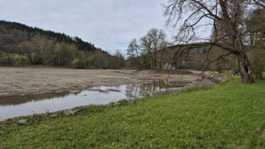 Greizer Parksee ohne Wasser