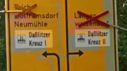 Umleitungsschild am Daßlitzer Kreuz (Foto: HBV: privat)