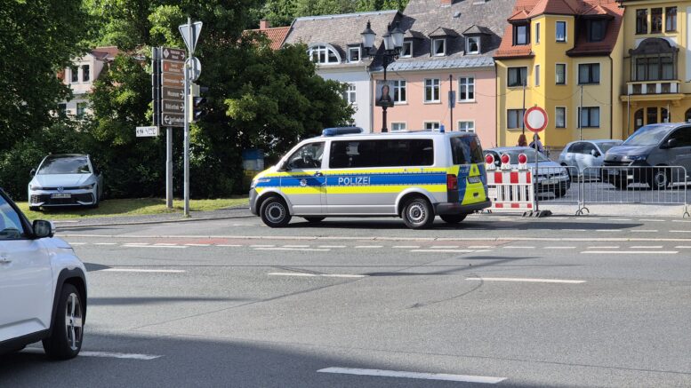 Polizeiauto in Greiz (HBV; CR007)